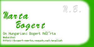 marta bogert business card